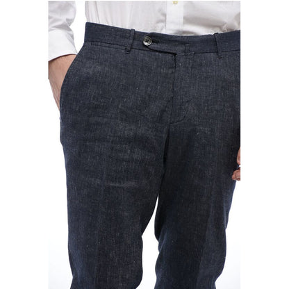 Corneliani Slim Fit Linen Blend Chino Pants