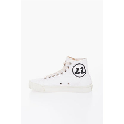 Maison Margiela MM22 Printed Canvas Tabi High-Top Sneakers