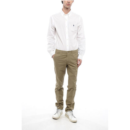 Corneliani ID Cotton Blend Chinos Pants with Belt Loops