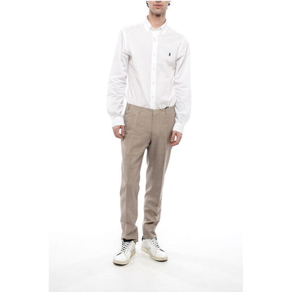 Corneliani CC COLLECTION 4-Pocketed RESET Silk Blend Pants