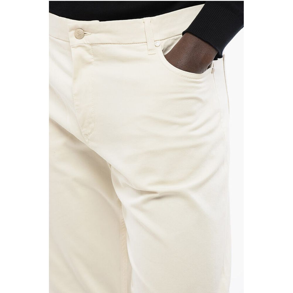 Corneliani ID Cotton Pants with Suede Patch