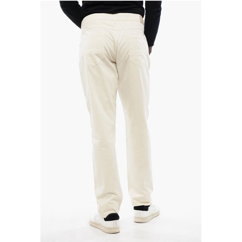 Corneliani ID Cotton Pants with Suede Patch
