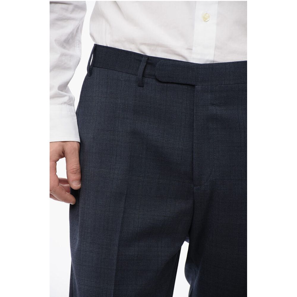Corneliani CC COLLECTION 4-Pocketed Virgin Wool Pants with District Che