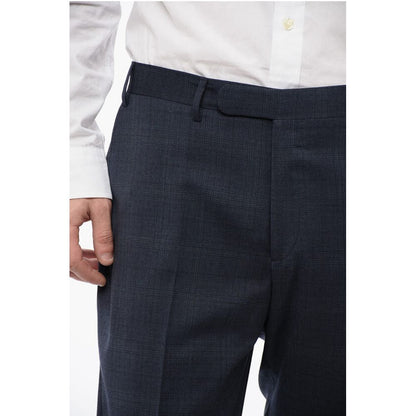 Corneliani CC COLLECTION 4-Pocketed Virgin Wool Pants with District Che