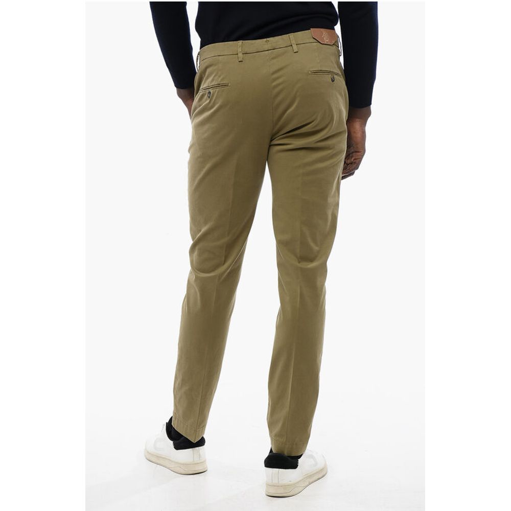 Corneliani CC COLLECTION Cotton Blend Chinos Pants with Belt Loops