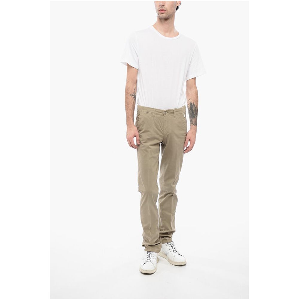 Corneliani ID Stretch Cotton Chinos Pants with Belt Loops