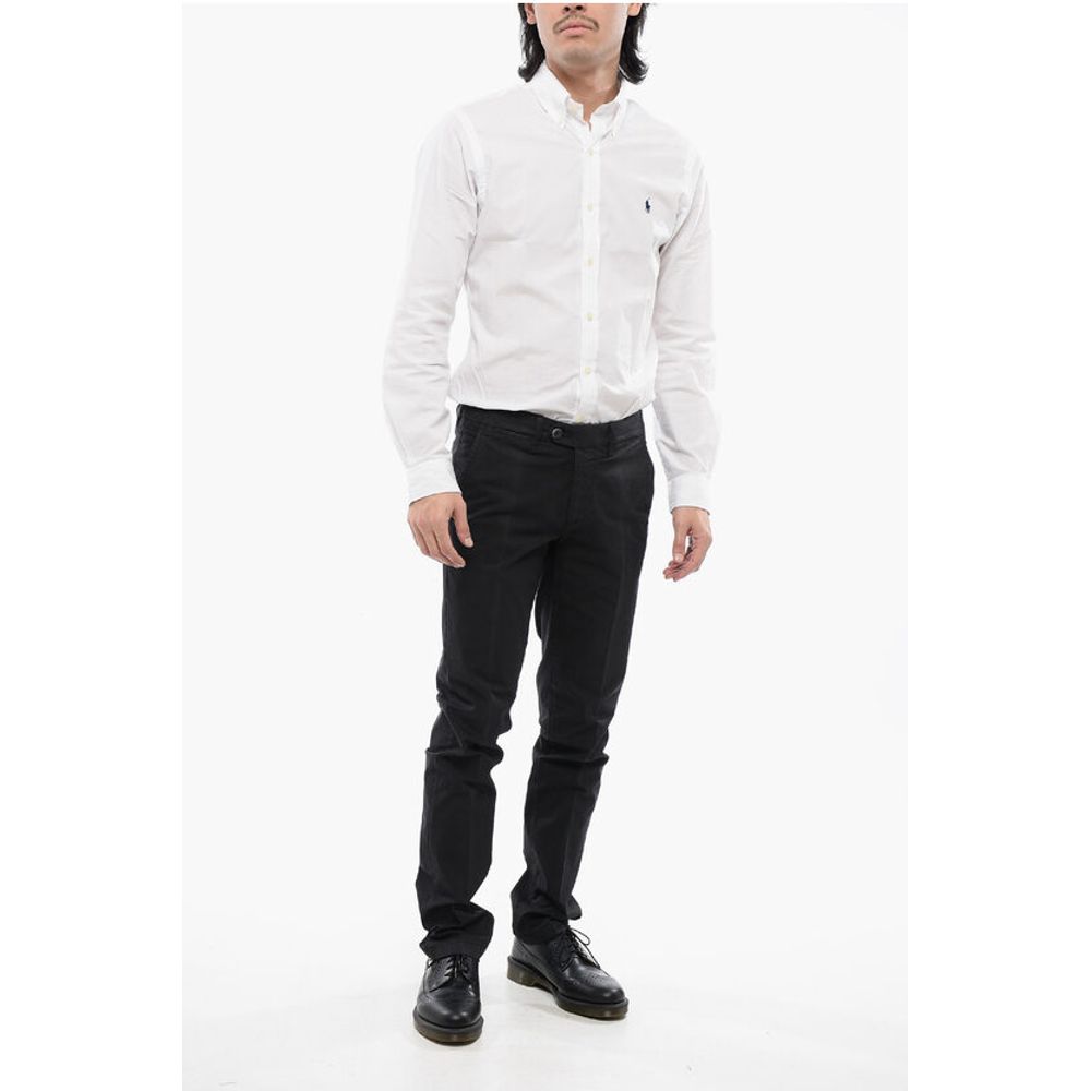 Corneliani ID Stretch Cotton Chinos Pants with Belt Loops