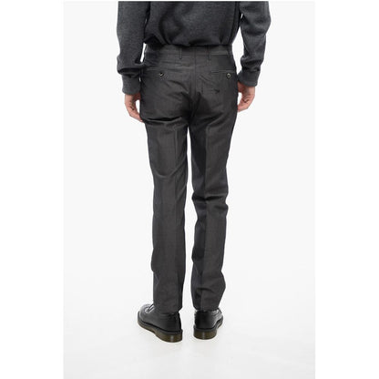 Corneliani TREND Silk-blended Pinstriped Pants