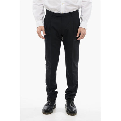 Corneliani CC COLLECTION 4-Pocketed Wool Blend Pants with Belt Loops