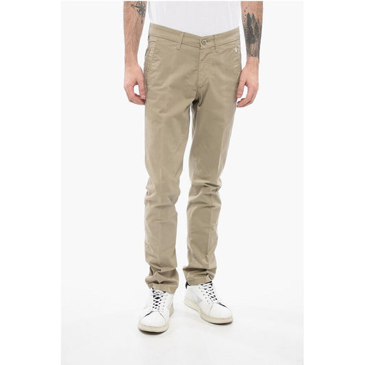 Corneliani ID Stretch Cotton Chinos Pants with Belt Loops