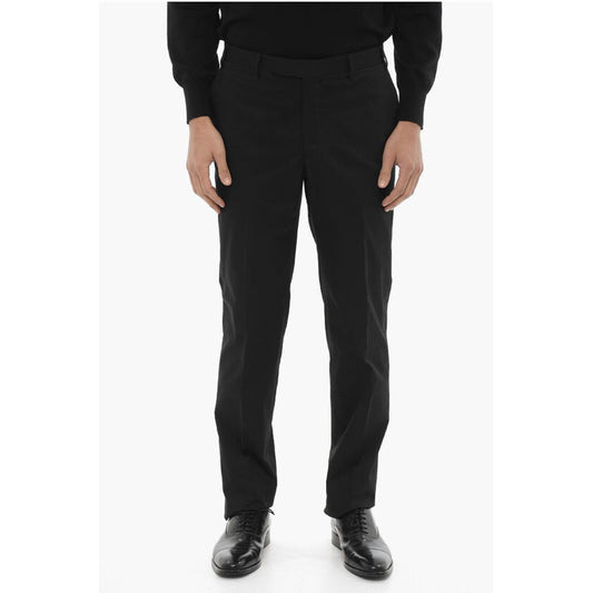Corneliani CC COLLECTION Stretch Cotton Chinos Pants with Belt Loops