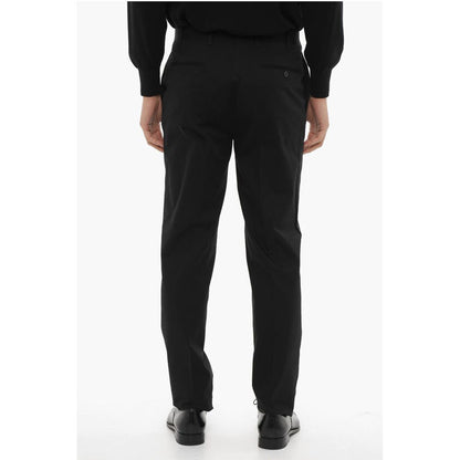 Corneliani CC COLLECTION Stretch Cotton Chinos Pants with Belt Loops