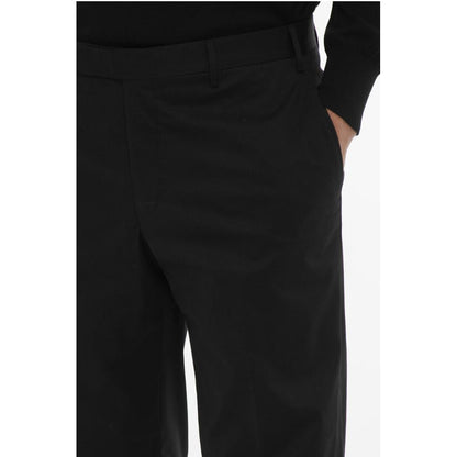 Corneliani CC COLLECTION Stretch Cotton Chinos Pants with Belt Loops