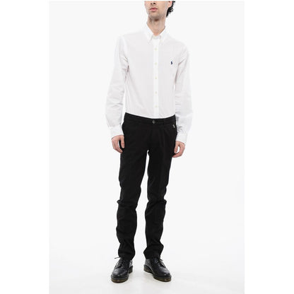Corneliani ID Hopsack Cotton Chinos Pants with Belt Loops