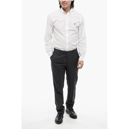 Corneliani CC COLLECTION Virgin Wool Pants with Check Pattern