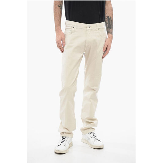 Corneliani ID Cotton Stretch LAZISE 5 Pockets Pants with Belt Loops