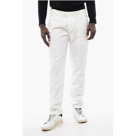 Corneliani ID Solid Color Cotton and Linen Chino Pants