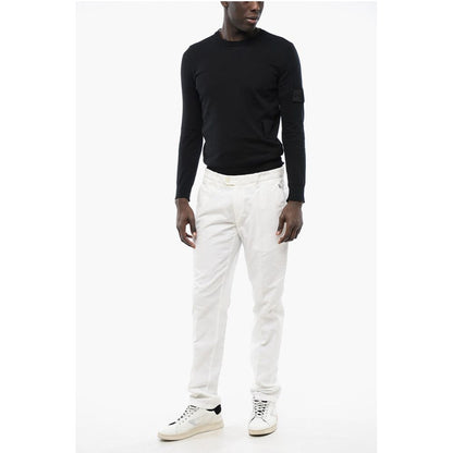 Corneliani ID Solid Color Cotton and Linen Chino Pants