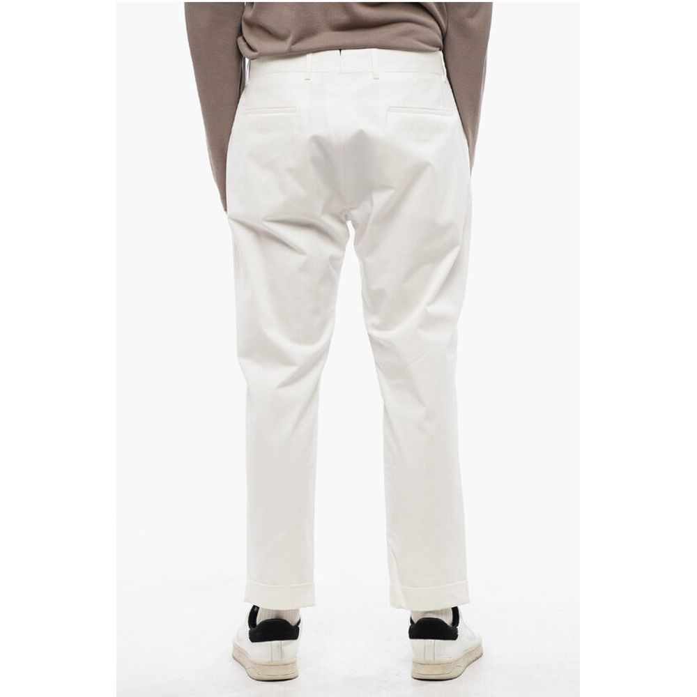 Corneliani CC COLLECTION Single-Pleat Stretch Cotton Pants