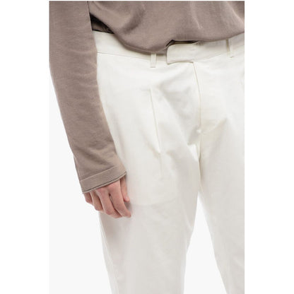 Corneliani CC COLLECTION Single-Pleat Stretch Cotton Pants