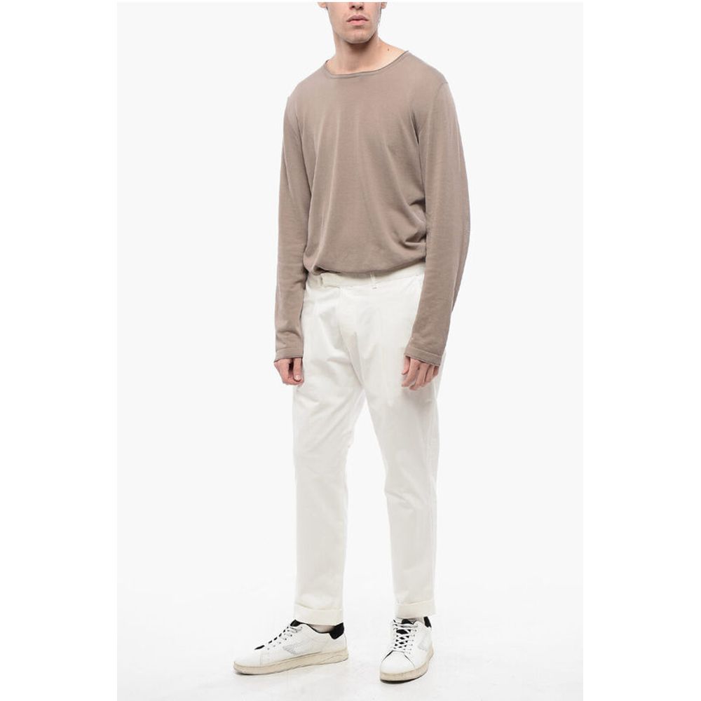 Corneliani CC COLLECTION Single-Pleat Stretch Cotton Pants