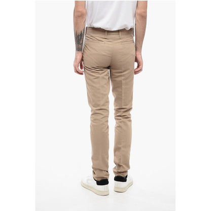 Corneliani ID Solid Color Cotton and Linen Chino Pants