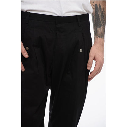 Corneliani TREND Cotton Single Pleat Pants with Hidden Closure