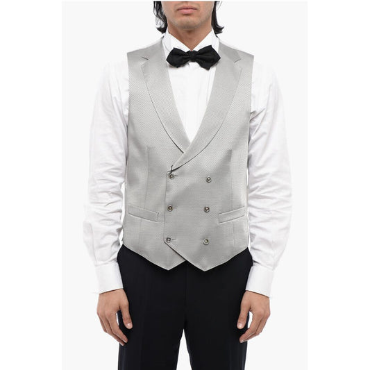 Corneliani CC COLLECTION Two-Tone Double Breasted Waistcoat