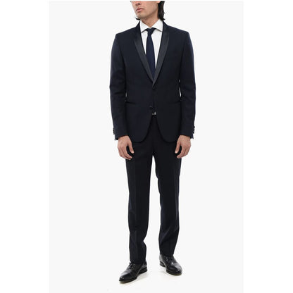 Corneliani CC COLLECTION Virgin Wool Side Vents Shawl Lapel Tuxedo Blaz