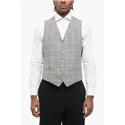 Corneliani CC COLLECTION District Check Virgin Wool Vest