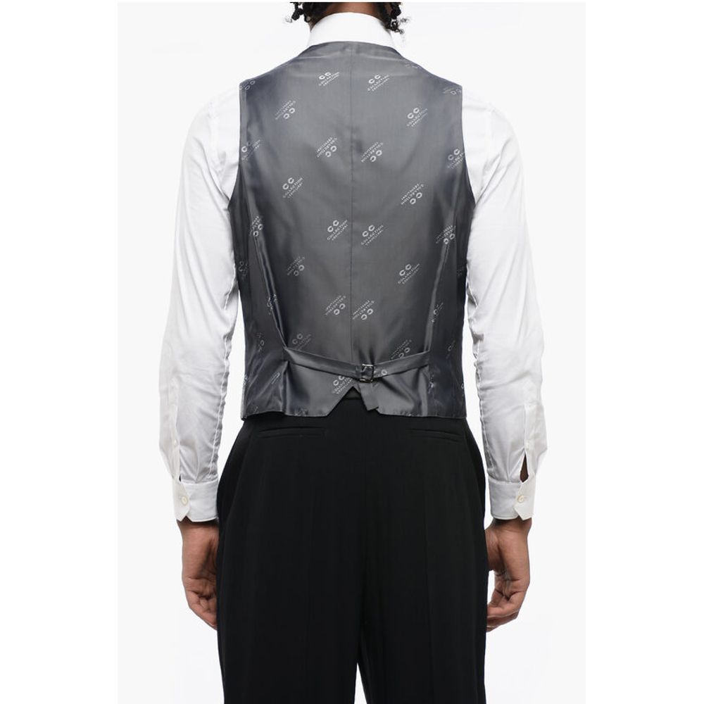 Corneliani CC COLLECTION District Check Virgin Wool Vest