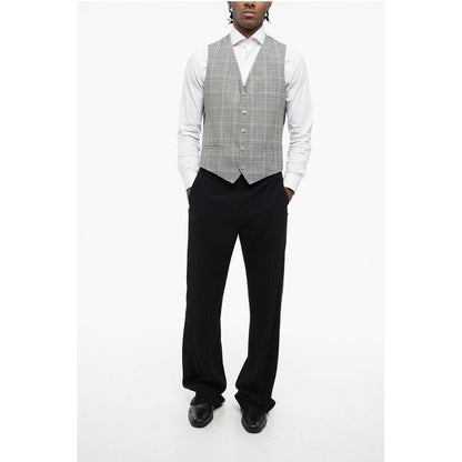 Corneliani CC COLLECTION District Check Virgin Wool Vest