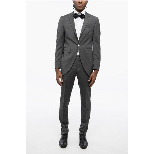 Corneliani CC COLLECTION Pinstriped Center Vent Peak Lapel CERIM.REFINE