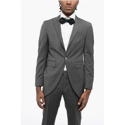 Corneliani CC COLLECTION Pinstriped Center Vent Peak Lapel CERIM.REFINE