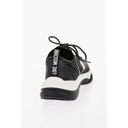 Moschino LOVE Mesh SPRINT50 Low-Top Sneakers with Contrast Detail