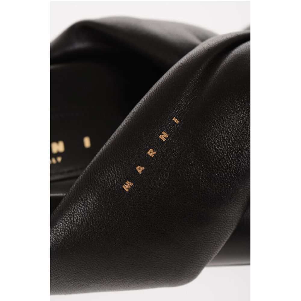 Marni Padded Leather Sadals with Braided Band