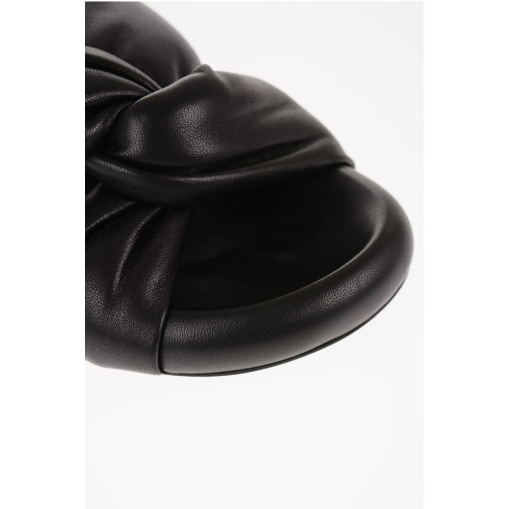 Marni Padded Leather Sadals with Braided Band