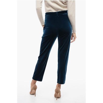 Edra 2-Pocketed Chenille Pants with Elastic Waistband
