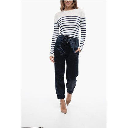 SA SU PHI Silk Satin Sweatpants with Cuffs