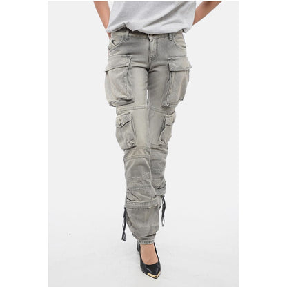 The Attico Low Rise Denim Cargo Pants