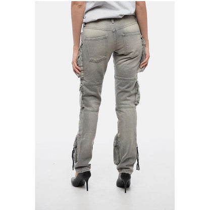 The Attico Low Rise Denim Cargo Pants