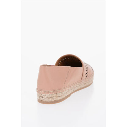 Tod's Leather Espadrillas with Raffia Sole