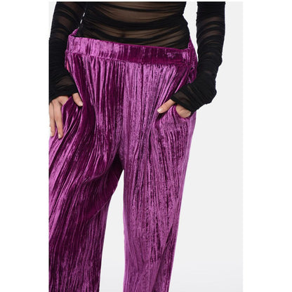 Sleep no More Curly Velvet Wide-Leg Pants