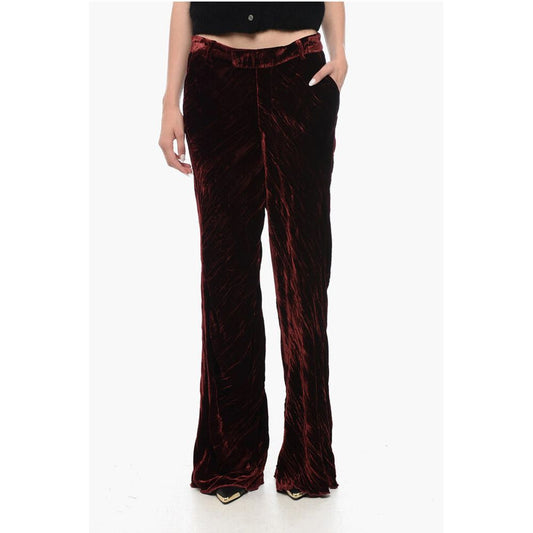 Etro Curly Velvet Pants with Flared-Fit