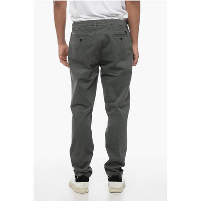 Fay Stretch Cotton Chinos Pants with Cuffs