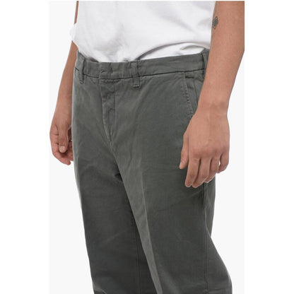 Fay Stretch Cotton Chinos Pants with Cuffs