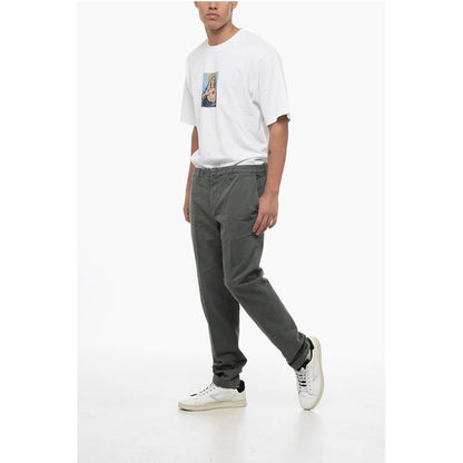 Fay Stretch Cotton Chinos Pants with Cuffs