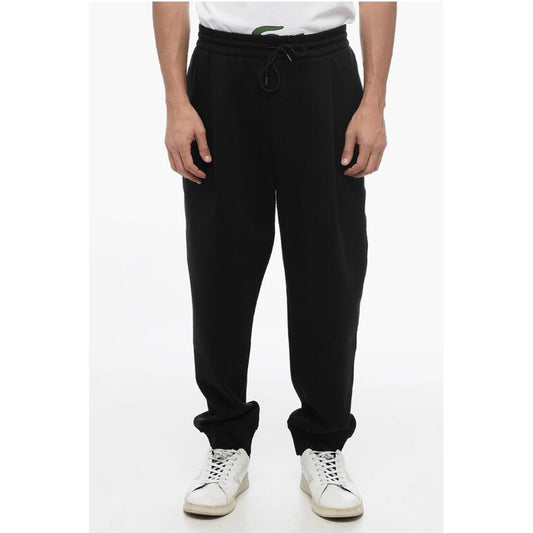 Armani EMPORIO Single-pleated Cotton Blend Sweatpants