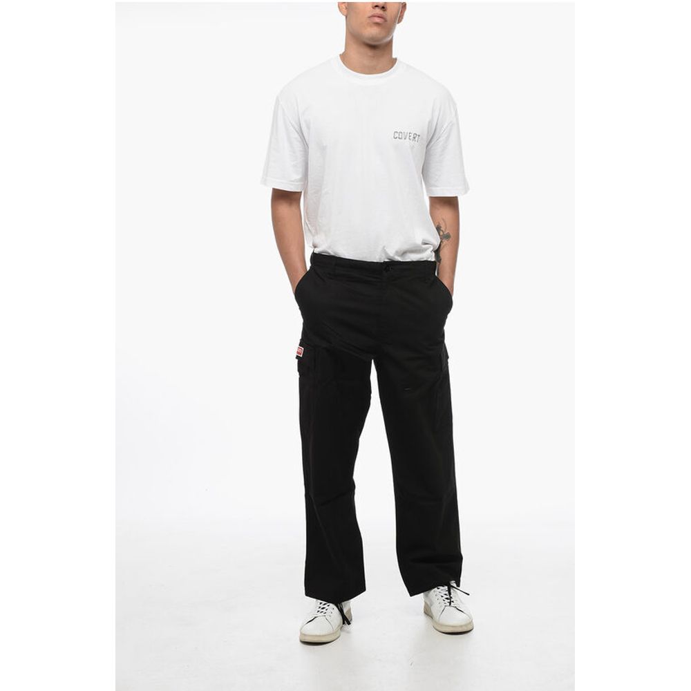 Kenzo Cotton Cargo Pants with Drawstringed Waistband