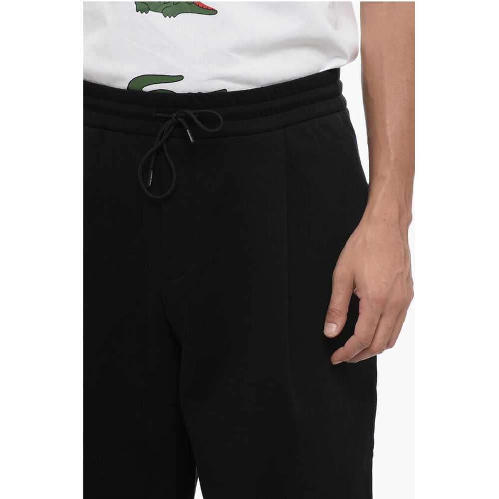 Armani EMPORIO Single-pleated Cotton Blend Sweatpants